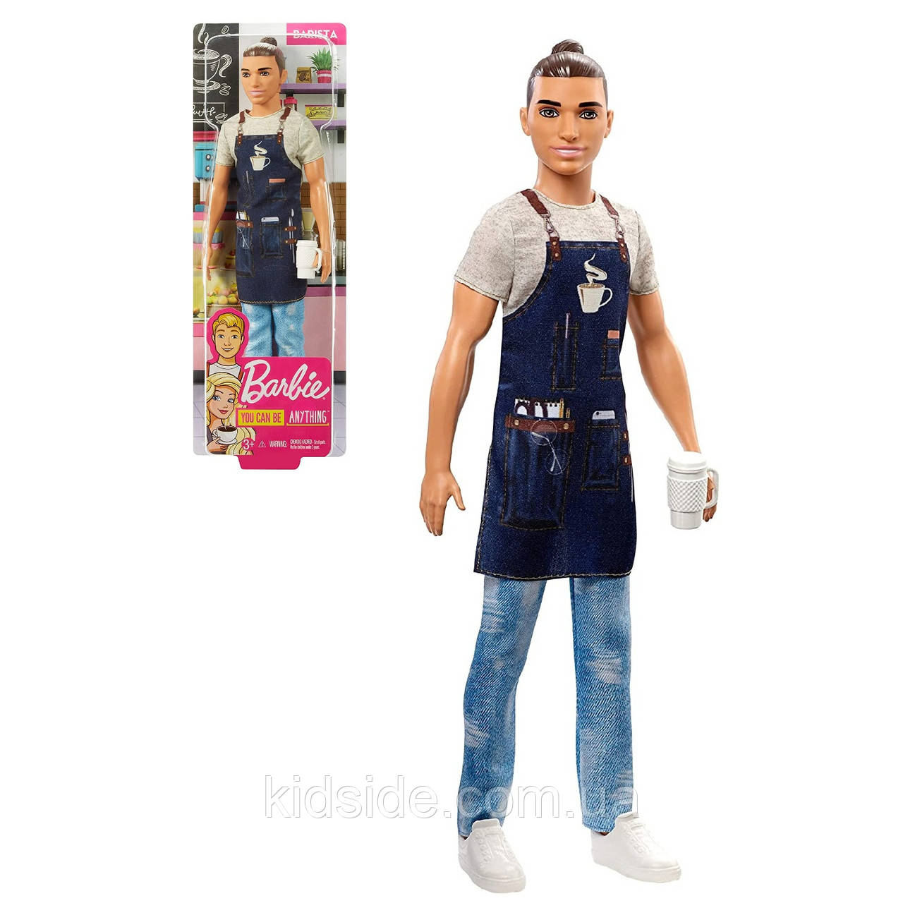 Barbie Careers Ken Barista FXP03 Лялька Барбі Кен Бариста Кар'єра