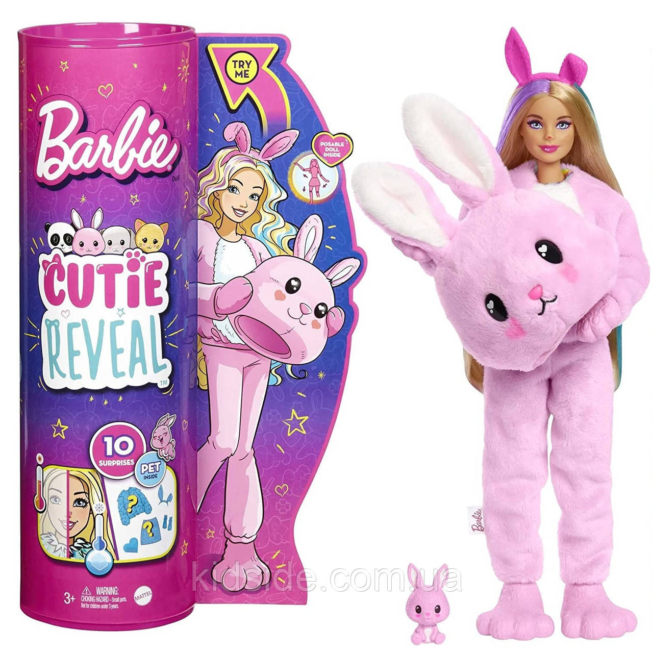 Barbie Cutie Reveal HHG19 Лялька Барбі Сюрприз Милий кролик