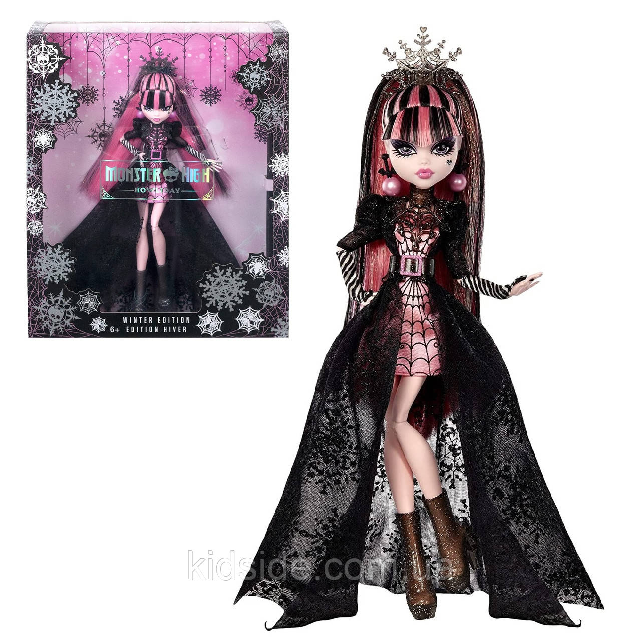 Monster High Draculaura HKX67 Лялька Монстр Хай Дракулаура Святкова зимова, фото 1