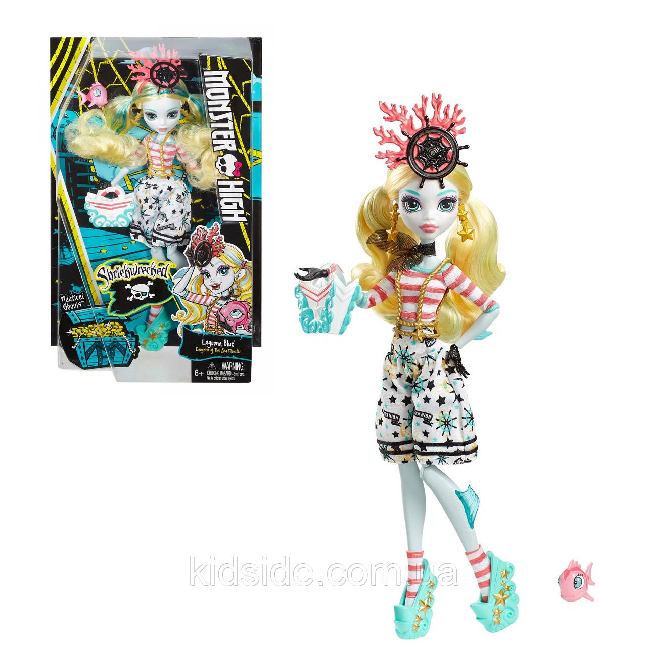 Monster High Lagoona Blue DTV91 Лялька Монстр Хай Лагуна Блю Корабельна Аварія