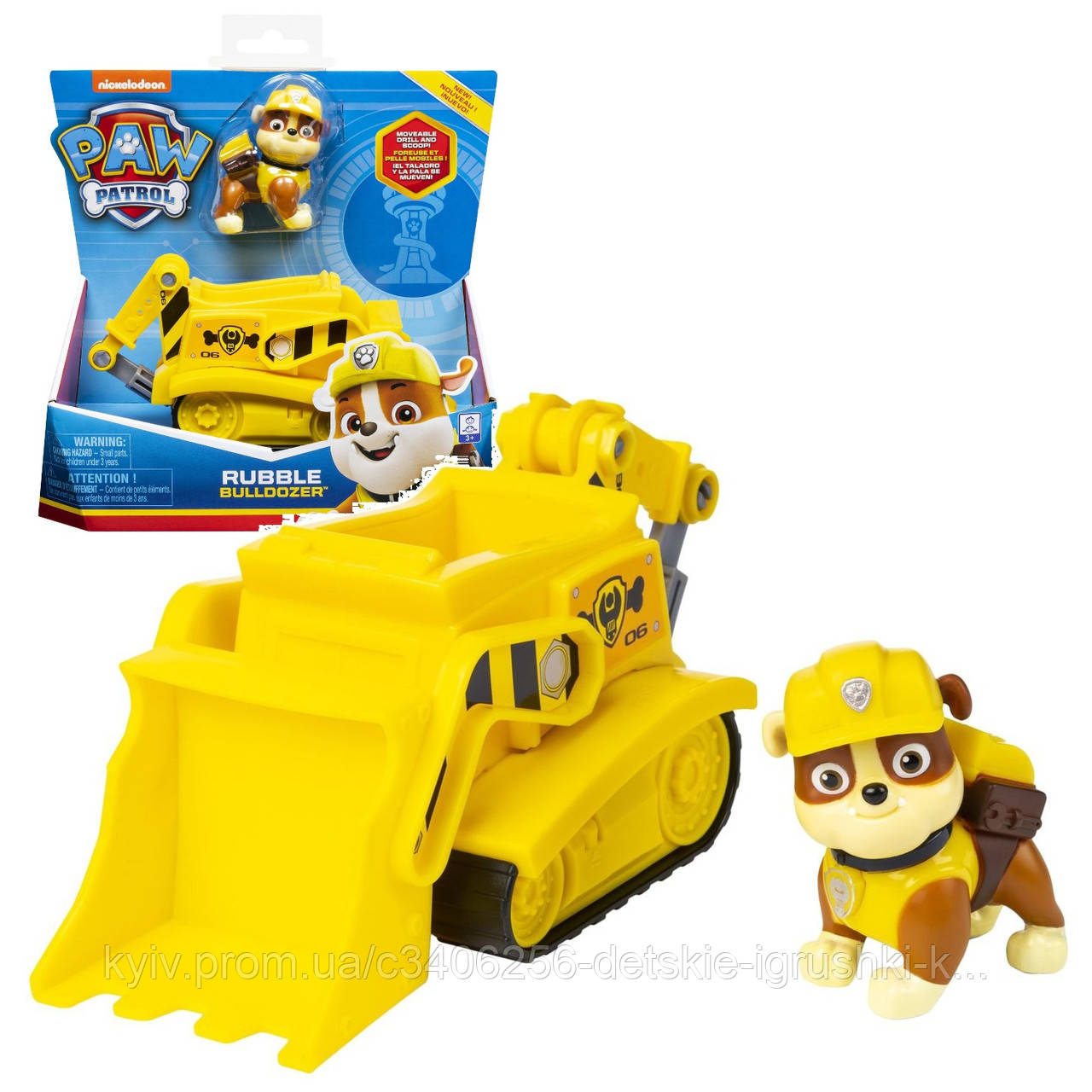 Paw Patrol Rubble Spin Master 20114323 Щенячий патруль Кріпиш і Бульдозер, фото 1