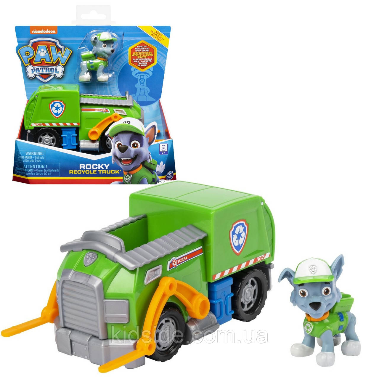 Paw Patrol Rocky Spin Master 20114325 Щенячий патруль Рокі та Сміттєва машина, фото 1