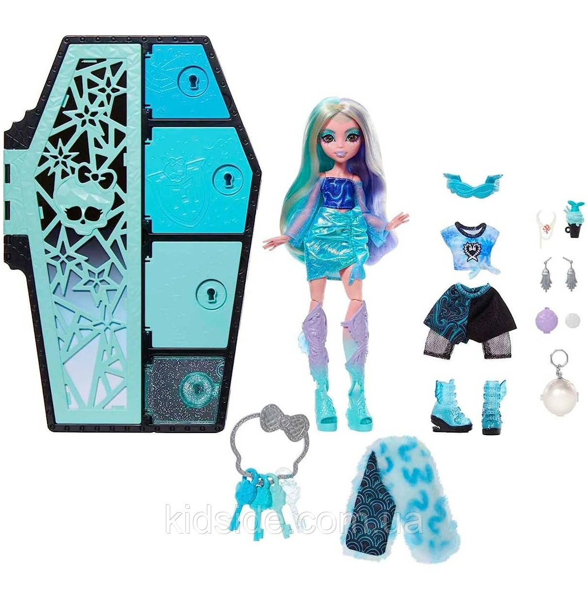 Monster High Lagoona Blue HNF77 Лялька Монстр Хай Лагуна Блю Шафа з секретами