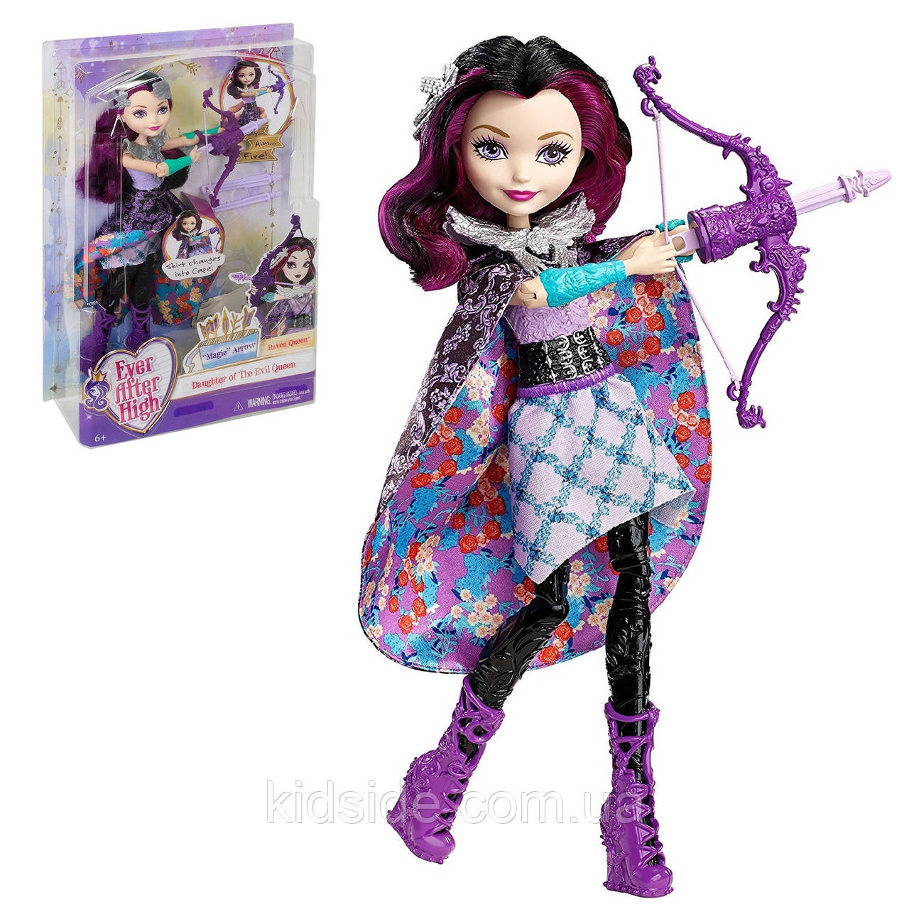 Ever After High Raven Queen DVJ21 Лялька Евер Афтер Хай Рейвен Квін Стрельба з Лука, фото 1