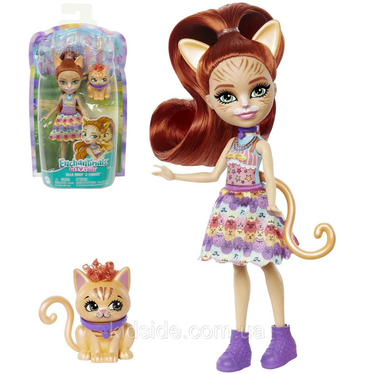 Enchantimals HHB91 Лялька руда кішка Тарла з вихованцем