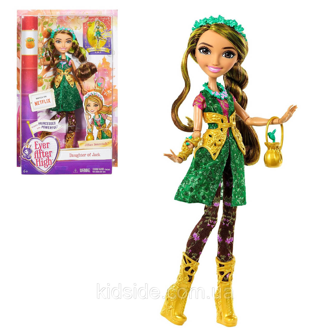 Ever After High Jillian Beanstalk DHF95 Лялька Евер Афтер Хай Джилліан Бінсток Базова, фото 1