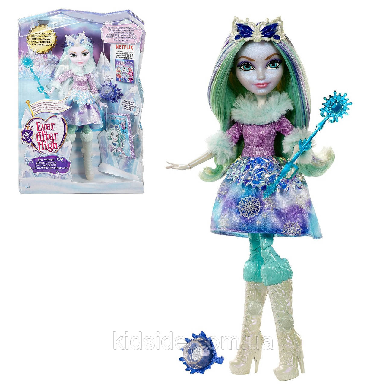 Ever After High Crystal Winter DKR67 Лялька Евер Афтер Хай Крістал Вінтер Епічна Зима