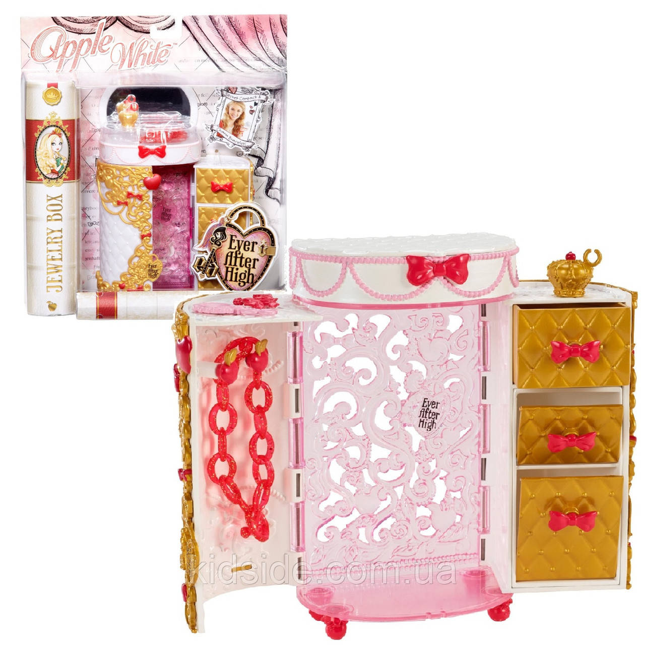 Ever After High Jewelry Box CFB18 Столик скриньки Еппл Вайт Евер Афтер Хай, фото 1
