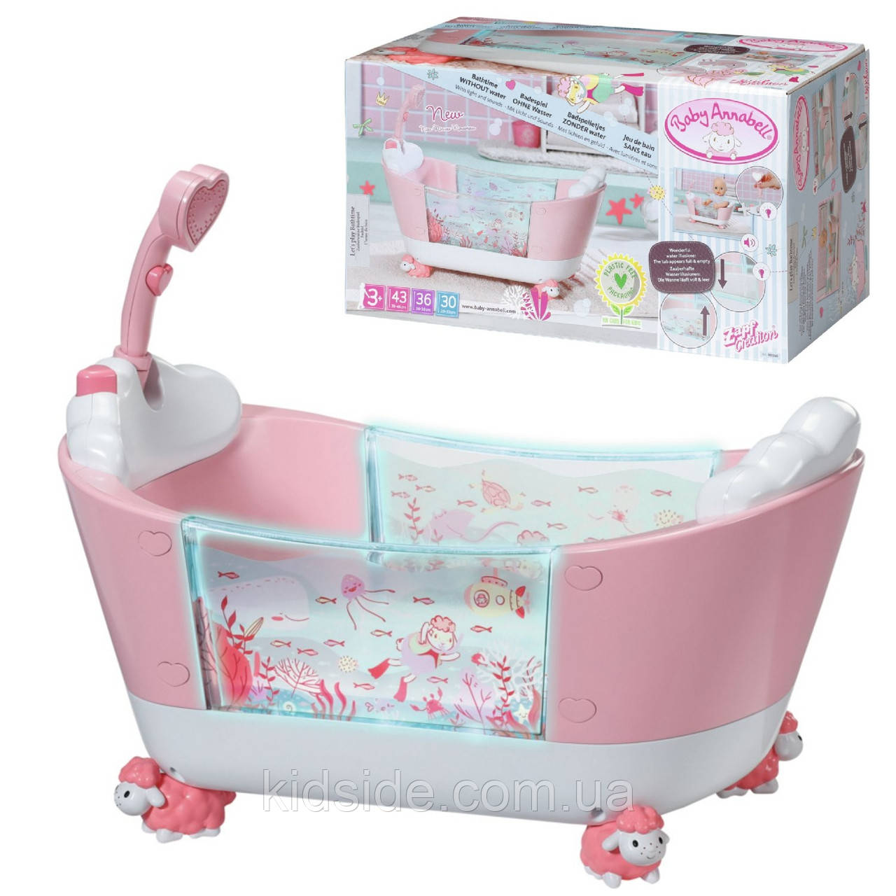 Baby Annabell Zapf 703243 Інтерактивна ванночка для ляльки Бебі Аннабель