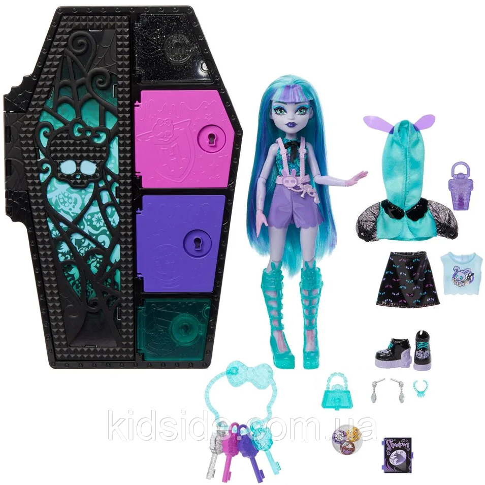 Monster High Twyla HNF82 Лялька Монстр Хай Твайла Шафа з секретами Неон