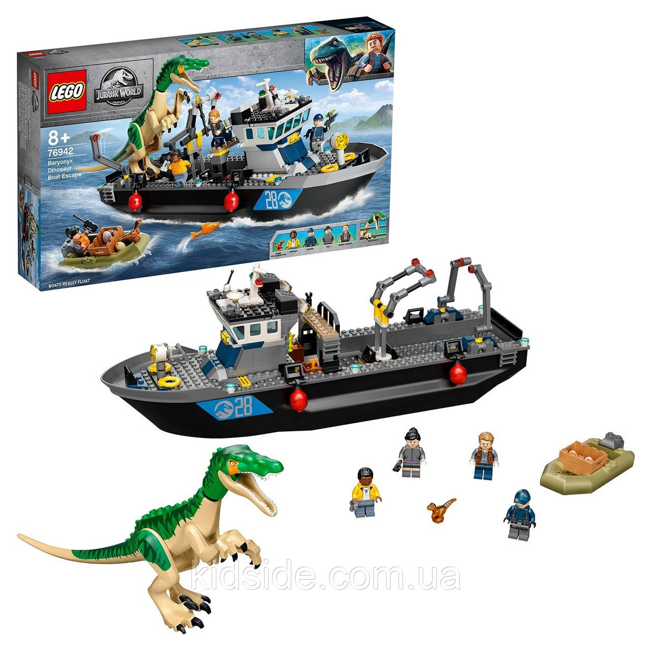 LEGO Jurassic World 76942 Побіг баріонікса на катері
