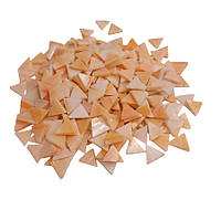 Набір шматочків мозаїки слюда форма ТРИКУТНИК 200 грам 240 шт колір Блідо рожевий