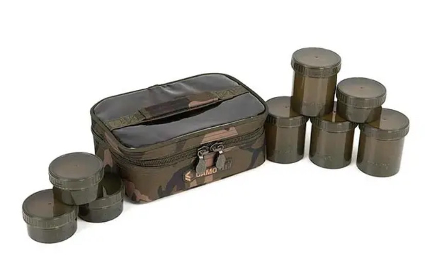 Сумка з 8 баночками Fox Camolite 8 Pot Hookbait Case