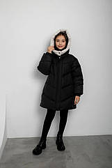 Зимова куртка пуховик для дівчинки Бетховен тм cvetkov розміри 104- 122