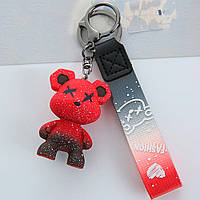 Брелок для ключів Ведмедик силіконовий  Червоний