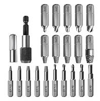 Набір екстракторів CNV 20шт для вилучення уламків гвинтів / магнітний тримач-подовжувач у кейсі