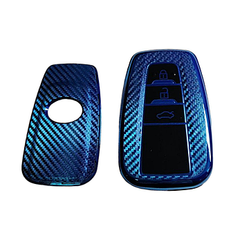 Чохол для ключа Toyota, синій карбон