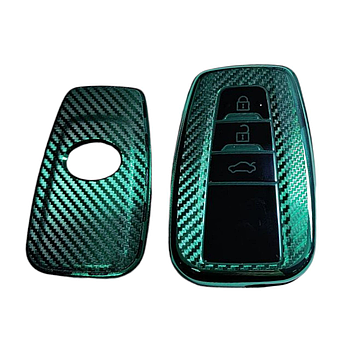 Чохол для ключа Toyota, зелений карбон