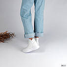 Жіночі зимові черевики білого кольору, фото 2