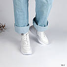 Жіночі зимові черевики білого кольору, фото 6