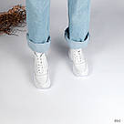 Жіночі зимові черевики білого кольору, фото 9