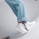 Жіночі зимові черевики білого кольору, фото 8