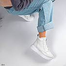 Жіночі зимові черевики білого кольору, фото 10