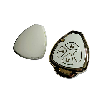 Чохол для ключа Toyota, глянець, білий