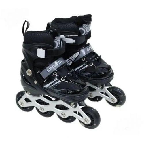 Ролики дитячі  розмір 29-33, колеса зі світлом чорні [tsi249266-TSI], фото 1