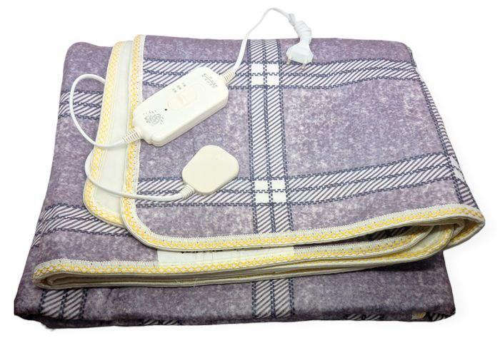 Електропростирадло з підігріванням із поліестеру Electric Blanket автовимкнення 150*180 см Сірий 120 Вт, фото 1