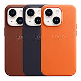 Чохол Leather Case with MagSafe для iPhone 15 Plus Колір Indigo Blue, фото 2