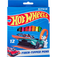 Популярний! Фломастери Kite Hot Wheels 12 кольорів (HW24-447) - Краща якість тільки на Nukleon.com.ua