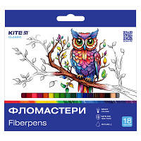Популярний! Фломастери Kite Classic 18 кольорів (K-448) - Краща якість тільки на Nukleon.com.ua