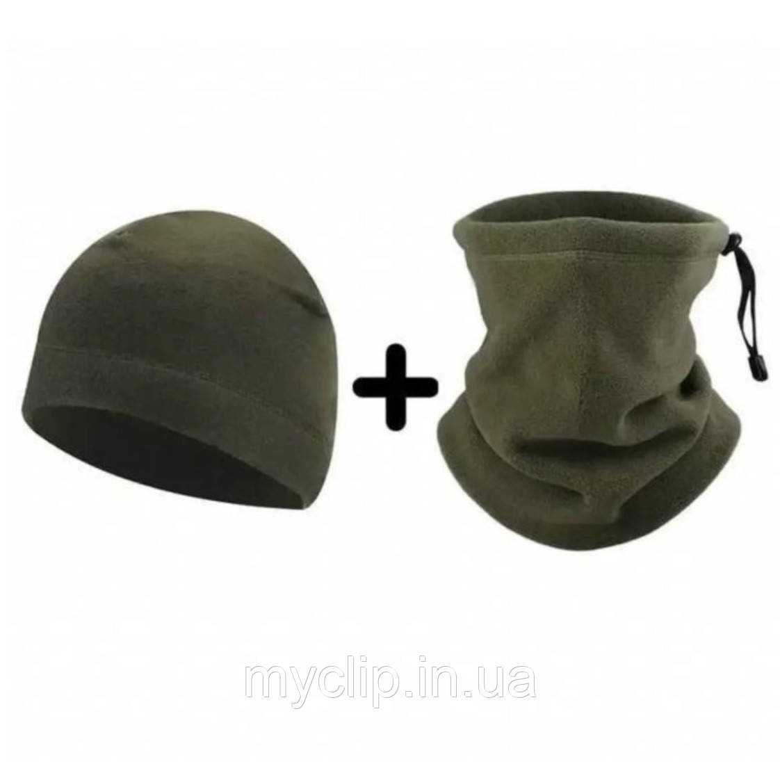 Набір тактична шапка і баф Олива. Якісна військова шапка і баф Paskat українського виробника, фото 1