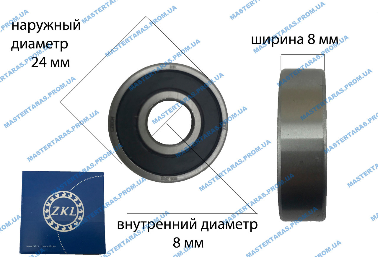 Підшипник кульковий 628 ZKL 24*8*8
