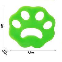 Силіконові лапки щітка для чищення вовни товщина 0,5см. Зелені вкладки для прання, для чищення одягу, фото 2