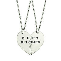 Парні кулони для двох друзів Best Bitches. Парні кулони для двох подружок. Прикольні подарунки для двох, фото 3