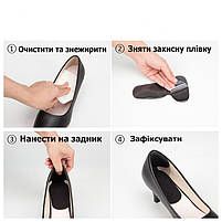 Силіконові вкладиші-підп'ятники для взуття 2 в 1 прозорі обрізні. Вставки у взуття для зменшення тиску, фото 3