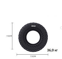 Тренажер еспандер-бублик для кисті з навантаженням 36 кг (80LB). Маленький кистьовий еспандер для рук, фото 2