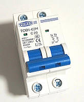 Автоматичний вимикач 20A 400V AC 2P 6kA TOMZN TOB1-63H-20