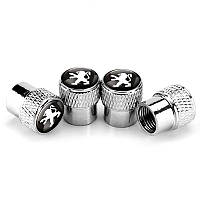 Ковпачки на ніпель для Пежо Alitek Rif Metal Silver Peugeot (4 шт.)