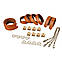 Набір із 8 ременів для зв'язування LOCKINK 8-Bondage-Straps Restraint Set - Brown, фото 4