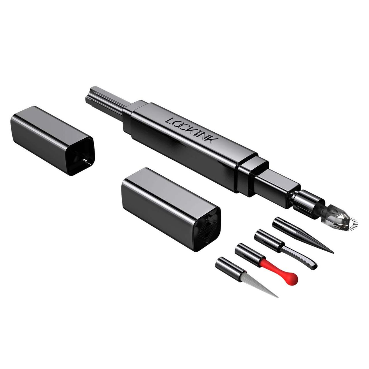 Ексклюзивний тиклер LOCKINK 5-head Flirting Tickler - Grey з п'ятьма насадками, фото 1