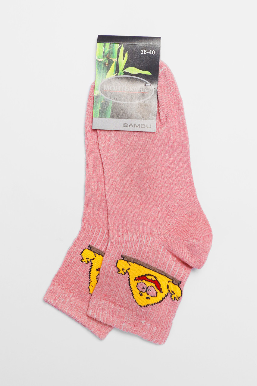 Шкарпетки підліткові рожевого кольору з малюнком р.36-40 191598S, фото 1