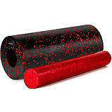 Масажний набір PowerPlay PP_4015 EPP Foam Roller Set 4in1 (2-ва роли + 2-ва м'ячі) Чорно-червоний, фото 3