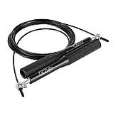 Скакалка швидкісна для кросфіту 4FIZJO Speed Rope Black (P-5907222931165), фото 2