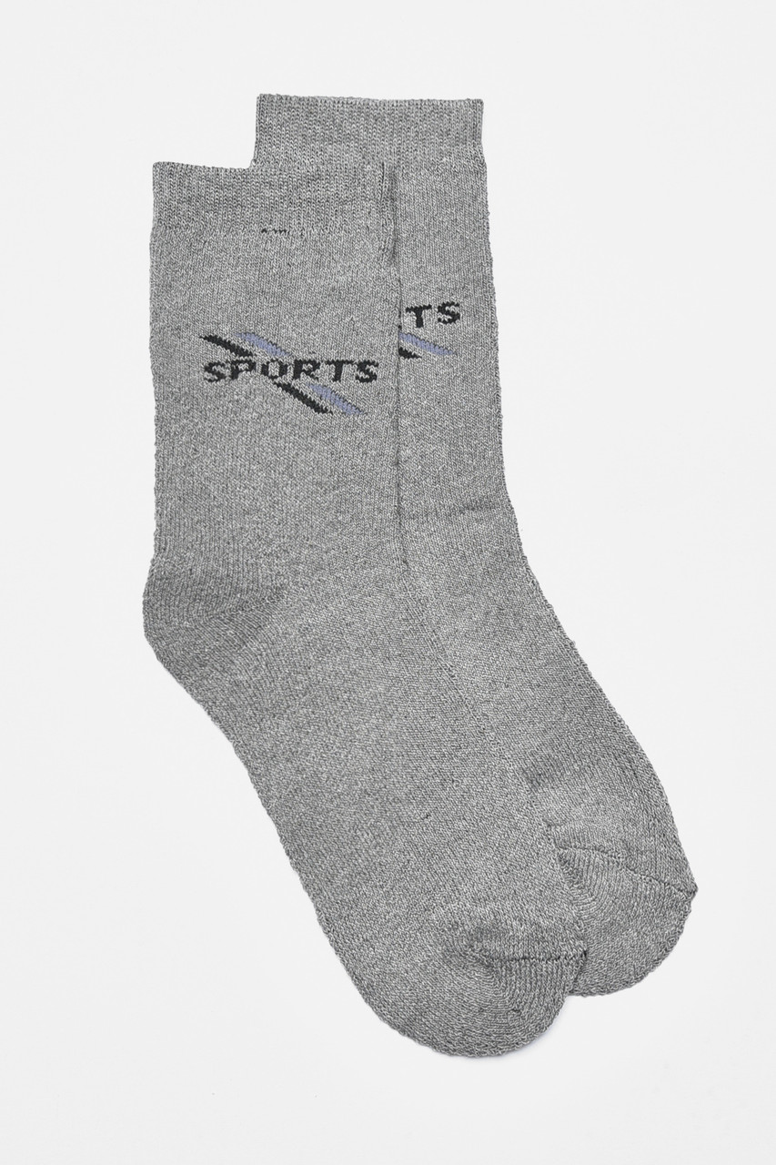 Шкарпетки чоловічі махрові сірого кольору р.40-45 190338M, фото 1