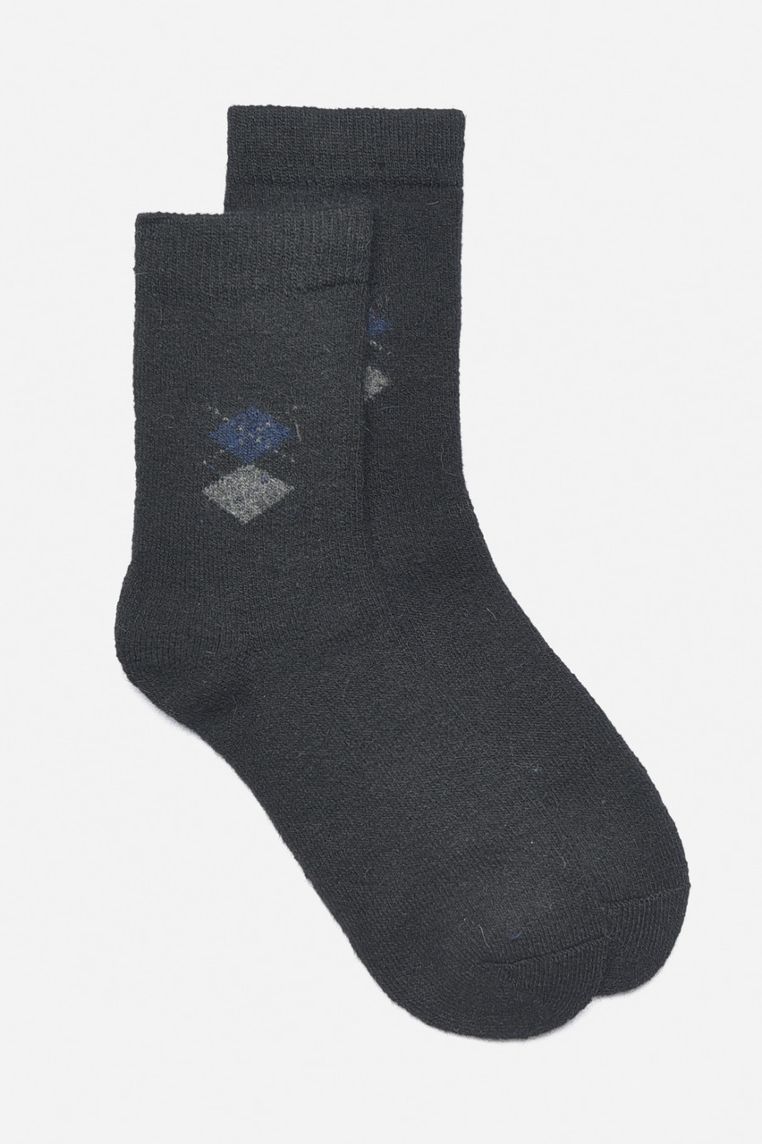 Шкарпетки чоловічі махрові ангорові чорного кольору р.40-47 190494M, фото 1