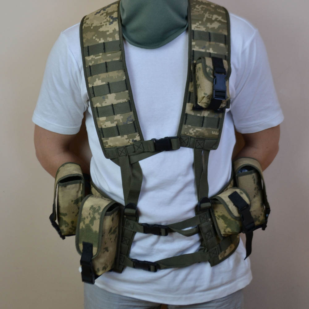 Підсумок на 2 магазини подвійний із кордури піксель KC-828 MOLLE тактичний