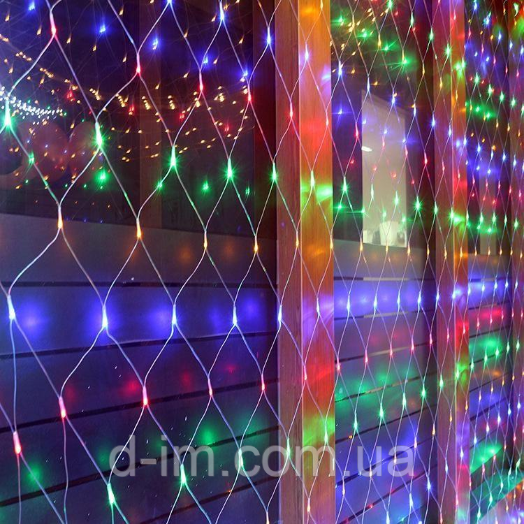 Світлодіодна Гірлянда Сітка 120 Led (1.5*1.5м) Мульти (різнокольорова)